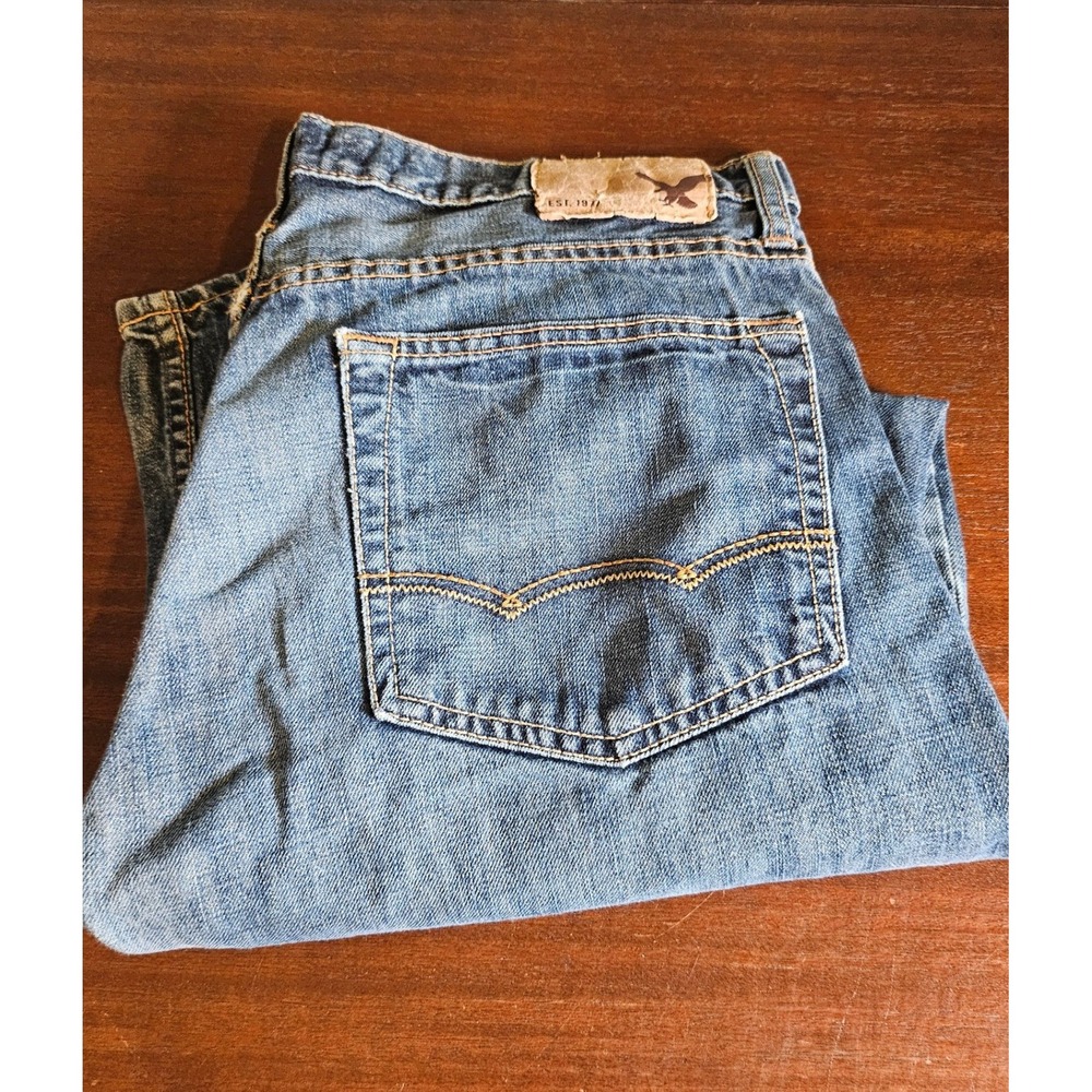 American Eagle Straight Leg Jeans Mens 32x30 Blue Denim 100% Cotton